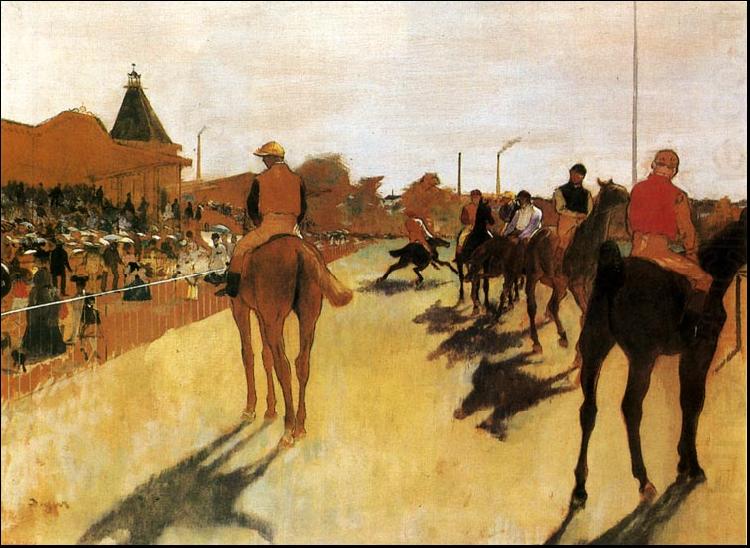 Horses Before the Stands, Edgar Degas